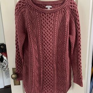 L.L. Bean Cable Knit Sweater - Dusty Rose
